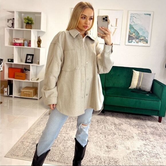 NWT Justfab Shacket in Large - Picture 1 of 8